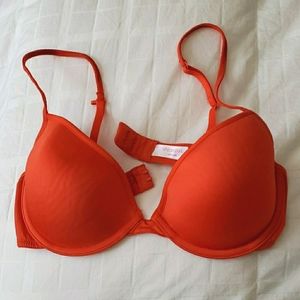 Xhileration Orange Racer Back Bra 34C EUC